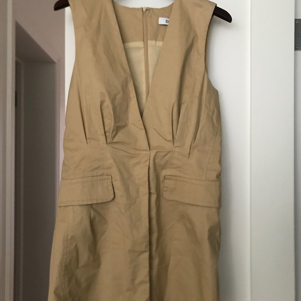 Darted Tan Dress